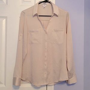 Express Portofino Slim Button Down Blouse